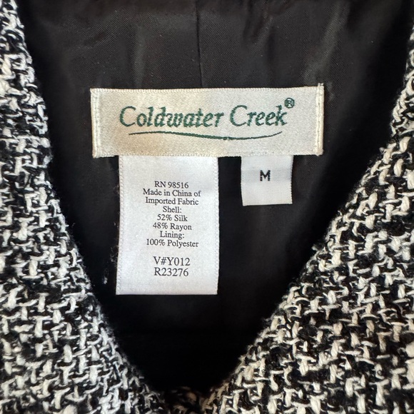 Coldwater Creek Women’s M Silk blend tweed Jacket Minimalist Capsule Wardrobe - Picture 3 of 8